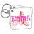 3dRose Emma. Pink Ballet Shoes. - Key Chains, 2.25" x 2.25", Set of 2 (kc_253840_1)