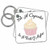 3dRose Key Chains be a Cupcake in a World of Muffins with a Cupcake Graphic Quote, Set of 2, 2.25 x 2.25" (kc_263632_1)