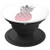 Pink Gray Pineapple On White Background PopSockets Grip and Stand for Phones and Tablets