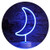 Neon Moon Lights, LED Moon Decor Neon Signs Art Decorations Crescent Night Lights Lamp for Party Supplies, Children Kids Girls Gift-Moon with Holder Base(Blue)