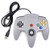 Classic USB Controller for N64, Retro Wired N64 Gaming Controller Remote Gamepad Joystick for N64 Console Video Game System PC Mac Raspberry Pi-Gray