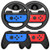 Grip for Nintendo Switch Controller - 4 Pack Racing Steering Wheel Switch Controller Game Grip Handle Kit Fit for Nintendo Switch Joy-Con Controllers (Black)