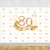 80th Birthday Photography Backdrop - Eighty Birthday Photo Studio Booth Background 80th Birthday White Gold Party Banner Decoration