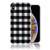 Silicone Case for iPhone 7 Plus and iPhone 8 Plus, Black and White Buffalo Plaid Personalized Design Printed Phone Case Shockproof Full Body Protection Anti-Scratch Drop Protection Cover