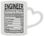 Engineering Gifts Engineer Nutritional Facts Engineer Gifts for Women Engineer Graduation Gifts Civil Engineering Heart Handle Gift Coffee Mug Tea Cup White