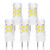 LED G8 Light Bulb, G8 GY8.6 Bi-pin Base LED, Not Dimmable T4 G8 Base Bi-pin Xenon JCD Type LED 120V 50W Halogen Replacement Bulb for Under Counter Kitchen Lighting (5-Pack) (G8 17CW)