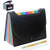 Uquelic 13 Pocket Expanding File Wallet - Portable Large Plastic Rainbow Expandable File Organizer Folder with Cover Accordion A4 Letter Size Document Folder Briefcase Business Filing Bag