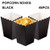 ZOOYOO Black Mini Paper Popcorn Boxes for Party,Pack of 48