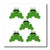 3dRose ht_25977_2 Five Frogs-Iron on Heat Transfer for White Material, 6 by 6-Inch