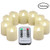 Remote Control Tea Lights Flameless Votive Candle with Timer Tea Light LED Candles Tealights - Unscented Realistic Tealight Warm White Fake Candles - Battery Operated Candle 200 Hours - 9 Set x 1.3"