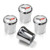 Chevrolet Corvette C6 Logo Chrome Tire Stem Valve Caps, Official Licensed