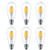 ST58 LED Edison Bulb, Dimmable 6W 2700K Warm White, 460LM 60W Incandescent Equivalent Vintage LED Filament Bulbs, E26 Medium Base Light Bulb, Pack of 6 Upidlighting