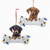 Kurt Adler 1 Set 2 Assorted Dachshund With Bone Resin Ornaments For Personalization
