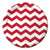 Creative Converting 96-Count Paper Dinner Plates, Chevron Classic Red
