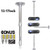 2-Be-Best Universal Projector Ceiling Mount Height Extendable Projector Wall Mount Video Projector Bracket Stand 3 in 1 360° Rotatable Head Extendable Length for Projectors CCTV DVR Camera Silver