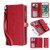 KelaSip iPhone 8 Plus Wallet Case,iPhone 7 Plus Case, Leather Wallet Phone Case & Card Holder Buckle Magnetic Detachable,Red,for iPhone 8 Plus/iPhone 7 Plus