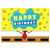 Funnytree 7x5FT Happy Birthday Photography Backdrop for Kid Cartoon Yellow and Blue Party Cake Table Banner Decoration Background Photo Booth