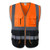JKSafety 7 Pockets Class 2 High Visibility Zipper Front Safety Vest With Reflective Strips.Meets ANSI/ISEA Standards (X-Large, Orange-Black)