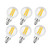 Albrillo E12 LED Candelabra Bulb 4W, 40 Watt Light Bulbs Equivalent, Warm White 2700K, 6 Pack