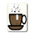 3dRose lsp_38164_1 Brown Coffee Cup With Music Notes Single Toggle Switch