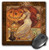 3dRose LLC 8 x 8 x 0.25 Inches Mouse Pad, Vintage Halloween Lady Holding Jack O Lantern (mp_6194_1)