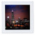 3dRose qs_26369_5 Chicago Skyline at Night-Quilt Square, 14 by 14-Inch