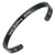 Axgo Inspirational Bracelets for Women Personalized Gift for Her Engraved Mantra Cuff Bangle, Black