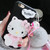 3D Hello Kitty Cute iPhone Cases XR/XS MAX Silicone Case with Mirror (Black, iPhone Xs Max)