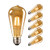 LVWIT ST21 LED Filament Bulb 8W(60 Watt Equivalent) Dimmable 3000K (Amber Glow) Soft White Vintage Edison Light Bulb E26 Medium Base, Amber Glass Cover,6 Pack