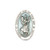 Antique Silver Tone St. Christopher Enameled Visor Clip