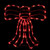 Northlight 14" Lighted Red Bow Christmas Window Silhouette Decoration