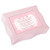Cottage Garden Baptism Prayer Sweet Girl Matte Pink Jewelry Music Box Plays Jesus Loves Me