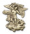 Antique Gold Tone St. Michael the Archangel Visor Clip