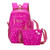 Fanci 3Pcs Heart Bowknot Princess Style Elementary Kids School Backpack Bookbag Set for Teens Girls School Bag with Handbag