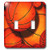 3dRose lsp_63047_2"Basketball Pattern Double Toggle Switch