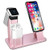Apple Watch Stand,GUANCHI Aluminum 4 in 1 Apple Watch iPhone AirPods Charger Stand Dock station for Apple Watch 3/2/1/AirPods/iPhone X/8/8Plus/7 Plus/6S/6S Plus/iPad- Rose Gold