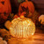 Hvfun Mercury Glass Light up Pumpkin with Timer- Fall Decoration for Home-Halloween Decorations (Gold)