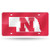 NCAA Nebraska Cornhuskers Laser Inlaid Metal License Plate Tag
