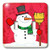 3dRose lsp_61082_2 Snowman with Christmas Background Double Toggle Switch