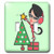 3dRose lsp_98758_2"Retro Girl Decorating Christmas Tree" Double Toggle Switch Multicolor