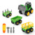 Youwo Take Apart Toys Construction Truck- Toddler Building Kit Set of 4 Take Apart Toys STEM Educational Engineering Building Blocks Kit Toys for Boys /Girls Age 3, 4, 5 +Year Old