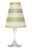 di Potter WS334 Nantucket Stripe Paper White Wine Glass Shade, Oasis Green (Pack of 12)