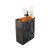 Extra Glossy Shopping & Takeout Bag with Rope Handles 5 x 5" 10ct Box, Small, Black - Restaurantware