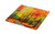 Ambesonne Rustic Cutting Board, North Woods Falling Leaves Fall Park Road Autumn Leaves Seasonal Colors Romantic, Decorative Tempered Glass Cutting and Serving Board, Large Size, Green Brown