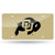 NCAA Colorado Buffaloes Laser Inlaid Metal License Plate Tag
