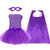 D.Q.Z Kids Superhero Cape with Tutu Skirt for Girls Role Play Halloween Dress Up Party Supplies (Purple)