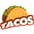 Tacos 24" Concession Decal Sign cart Trailer Stand Sticker Equipment