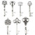 Key Bottle Openers - Assorted Vintage Skeleton Keys, Wedding Party Favors (Pack of 70, Silver)