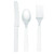 amscan Assorted Plastic Cutlery | Party Supply | Frosty White | 288 ct.