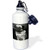 3dRose wb_251_1 Pug, Pugs and Kisses Sports Water Bottle, 21 oz, White